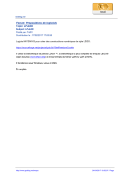 Forum: Propositions de logiciels