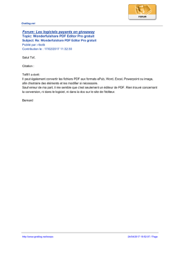 Forum: Les logiciels payants en giveaway