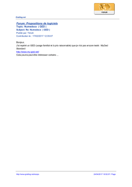 Forum: Propositions de logiciels