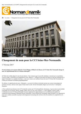 Changement de nom pour la CCI Seine-Mer