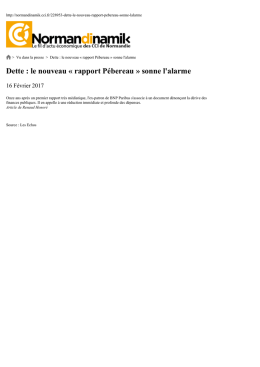 Dette : le nouveau « rapport Pébereau » sonne l