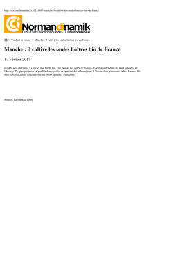 Manche : il cultive les seules hu&icirc;tres bio de France