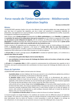 Force navale de l`Union europ&eacute;enne - M&eacute;diterran&eacute;e