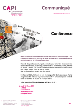 Conf&eacute;rence - Mairie de L`Isle d`Abeau