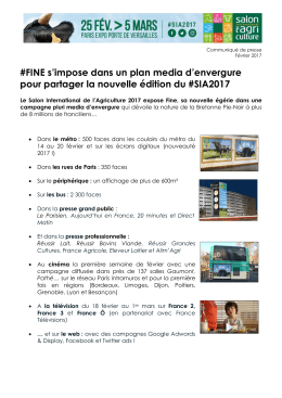 #FINE s`impose dans un plan media d`envergure pour partager la
