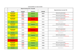 ORIGINE HORAIRE TERMINUS HORAIRE Luxembourg Thionville