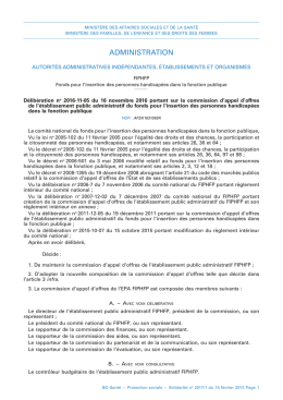 administration - Minist&egrave;re des Affaires sociales et de la Sant&eacute;