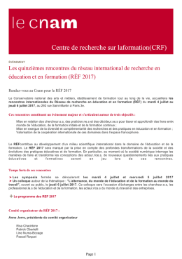 R&Eacute;F 2017 - CRF Cnam