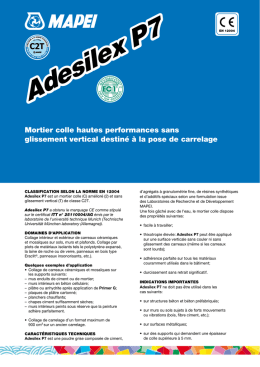 Adesilex P7 - Mapei International