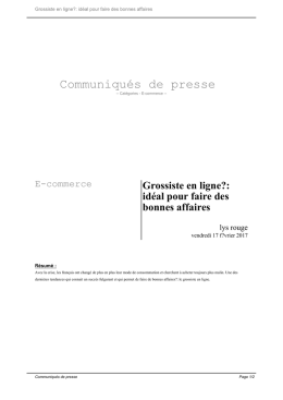 Grossiste en ligne?: idéal pour faire des bonnes affaires