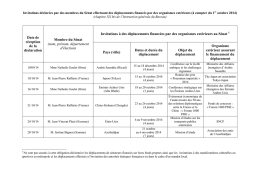 Invitations &agrave; des d&eacute;placement