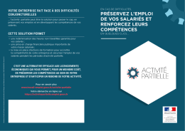 préservez l`emploi de vos salariés et renforcez leurs compétences