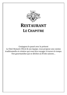 RESTAURANT - Le couvent royal