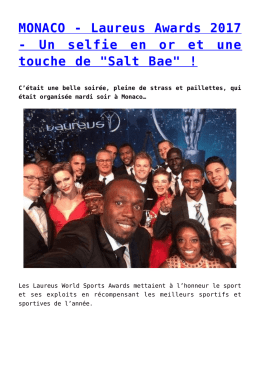 MONACO - Laureus Awards 2017