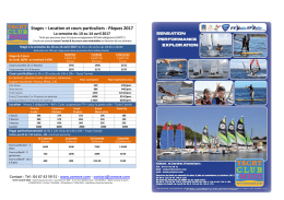 stage P&acirc;ques 2017 - Yacht Club de M&egrave;ze