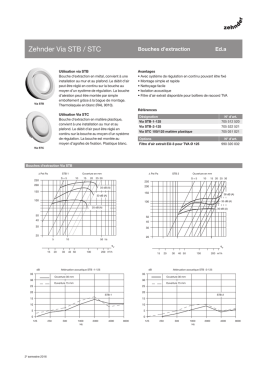 Fiche technique Zehnder via STB / STC