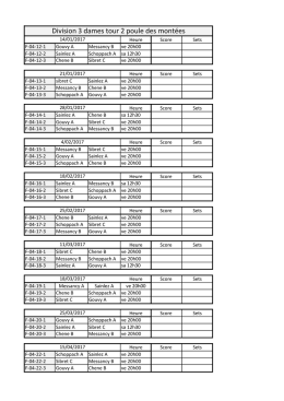 Division 3 dames tour 2 poule des montées