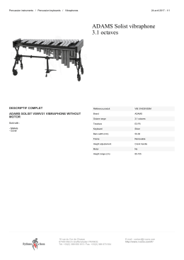 ADAMS Solist vibraphone 3.1 octaves