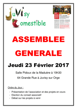 assemblee generale - En Seine Brin d`Orge