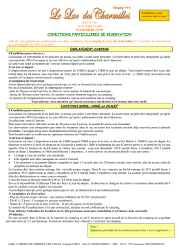 Conditions générales de location