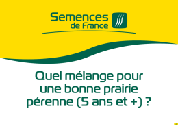 Quel mélange pour une bonne prairie pérenne (5 ans et +) ?