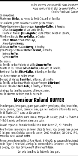 Monsieur Roland KUFFER