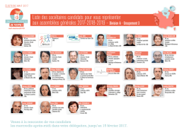 Liste des sociétaires candidats pour vous représenter aux