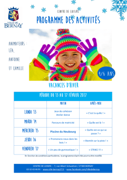 Les 4 - 6 ans - Ville de Bernay