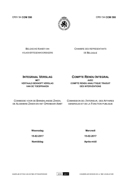 integraal verslag compte rendu intégral