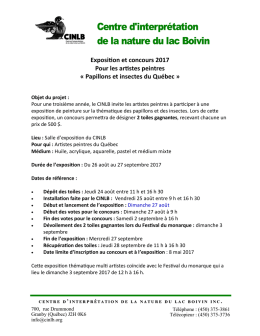 Conditions de participation à l`exposition et au concours