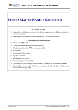 FICHES DE POSTES saisonniers 2017 - 1