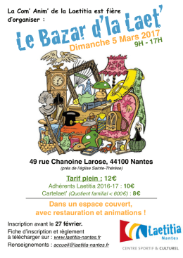 Vide Grenier le 5 mars 2017