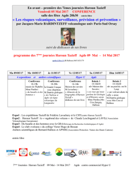 programme général - Centre Haroun Tazieff