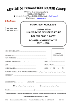telecharger le dossier d`inscription