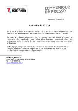 Le chiffre du 67 : 18