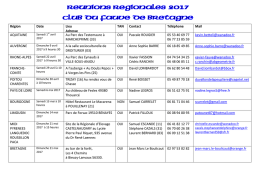 Région Date Lieu Adresse TAN Contact Téléphone Mail AQUITAINE