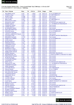 Cross Des Enfants Malade ITEC - Course Grand Public 7km (7.000