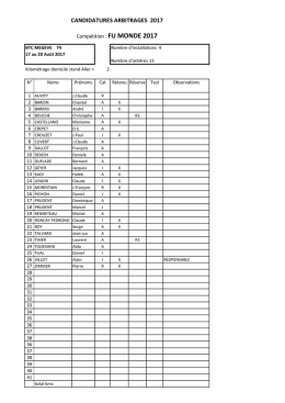 candidatures arbitrages 2017