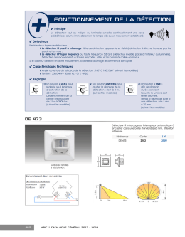 fonctionnement de la d&eacute;tection