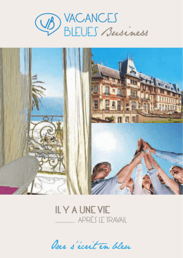 Brochure Vacances Bleues Business