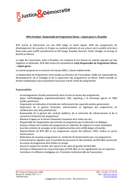 Offre d`emploi : Responsable de Programmes Maroc