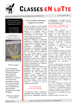 Classes En Lutte n° 174