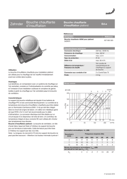 ZehnderBouche chauffante d`insufflation