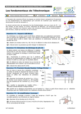 Les fondamentaux de l`électronique