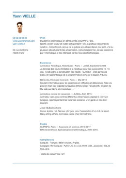 Mon CV - Yann VIELLE