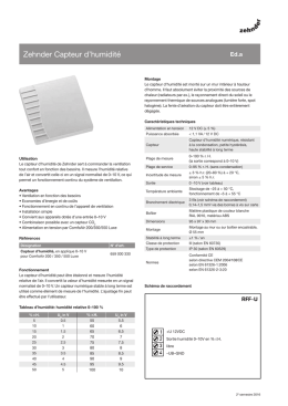Zehnder Capteur d`humidité