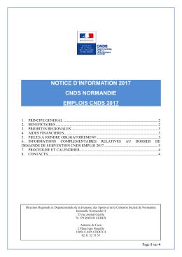 Notice Technique CNDS 2017 Normandie Emploi