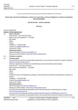 France-Lille: Services d`architecture, services de