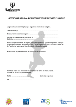 certificat medical de prescription d`activite