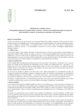 Ouverture d`un - Canton de Vaud